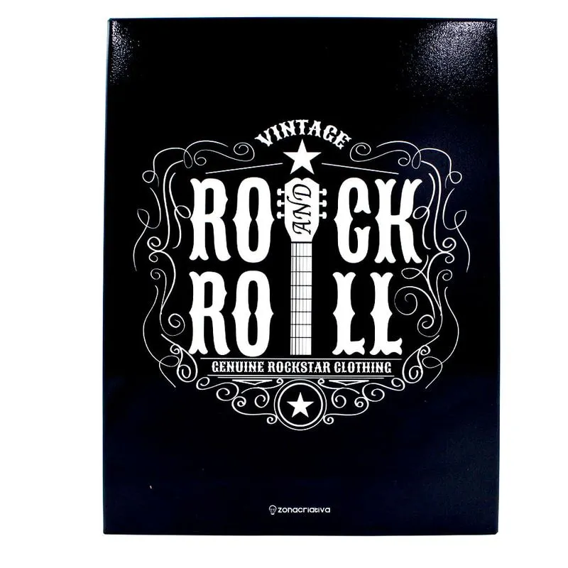 Placa de metal rock and roll