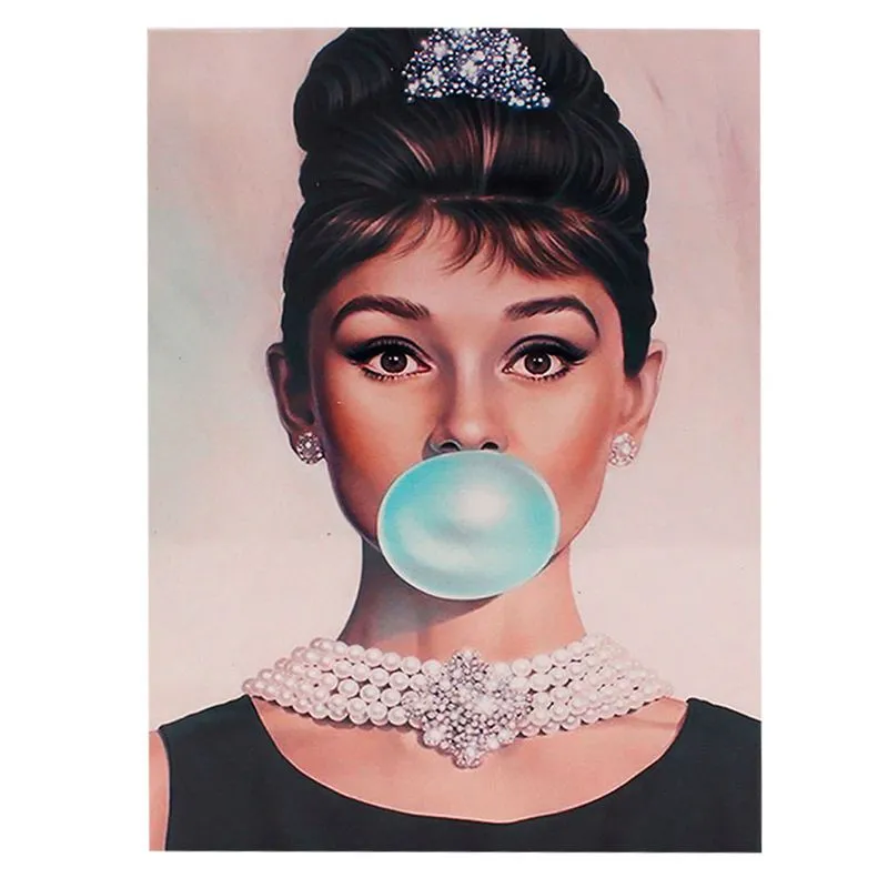 Placa de metal audrey hapburn