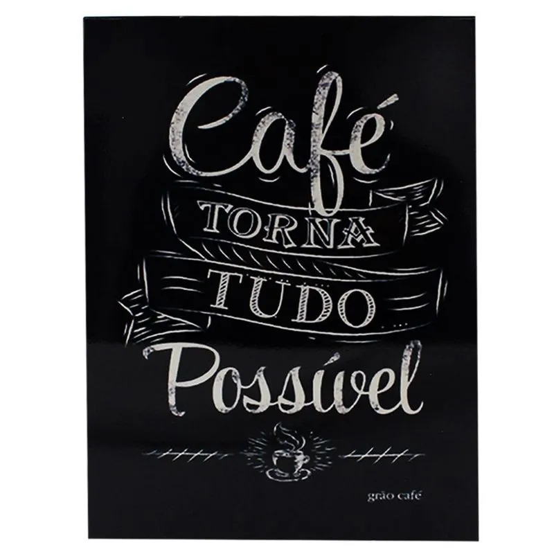 Placa de metal café torna