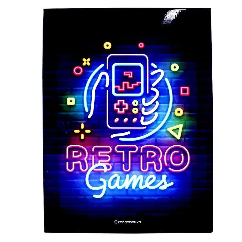 Placa de metal retrô games