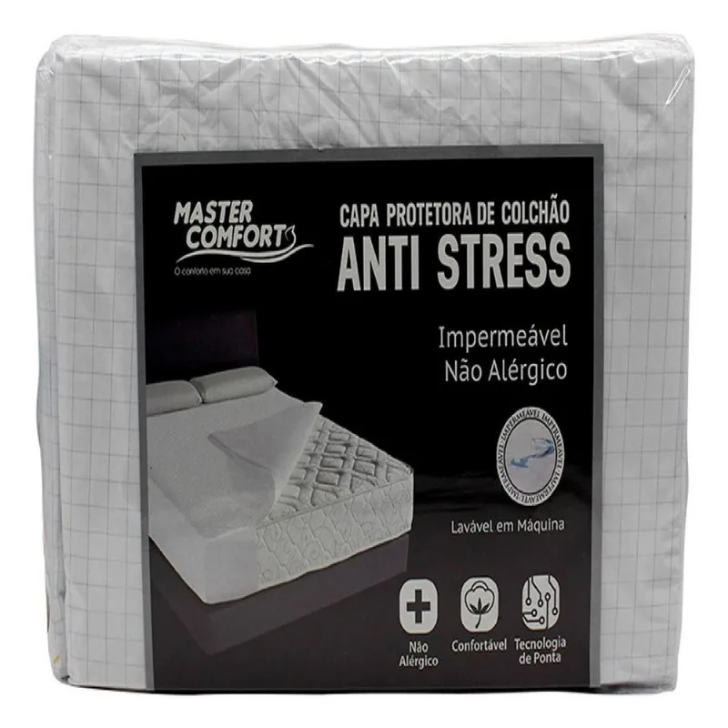 Capa Para Colchão Casal Impermeável Anti-Stress Peletizado