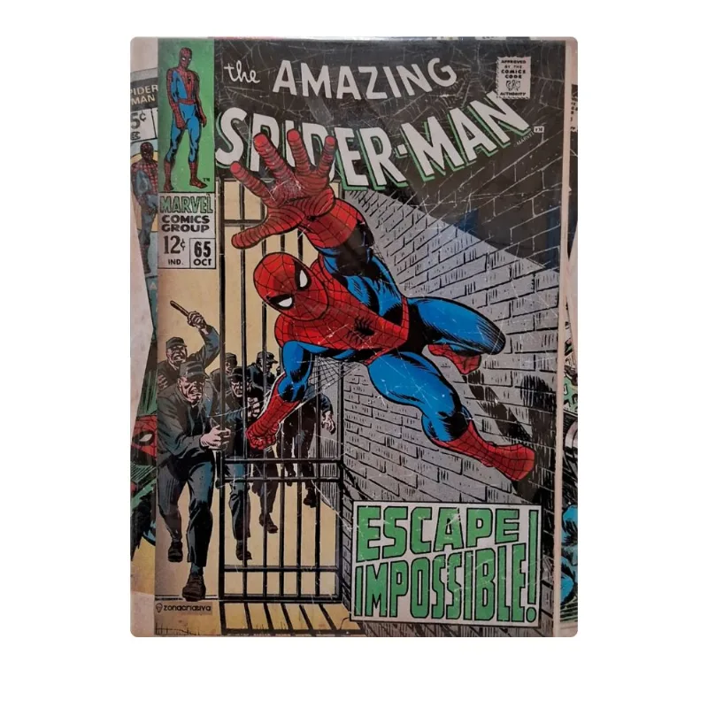 Quadro Metal 26x19cm Spider Man Comics