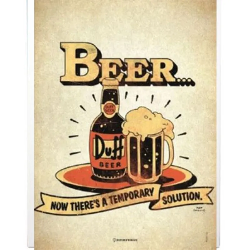 Quadro de Metal Beer Duff