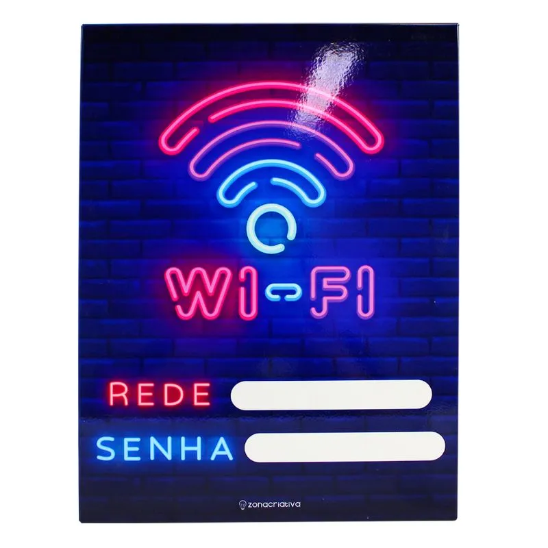 Quadro de Metal - Wifi C/ Caneta