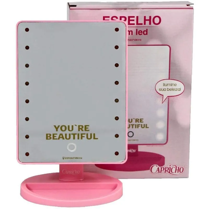 ESPELHO LED ROSA