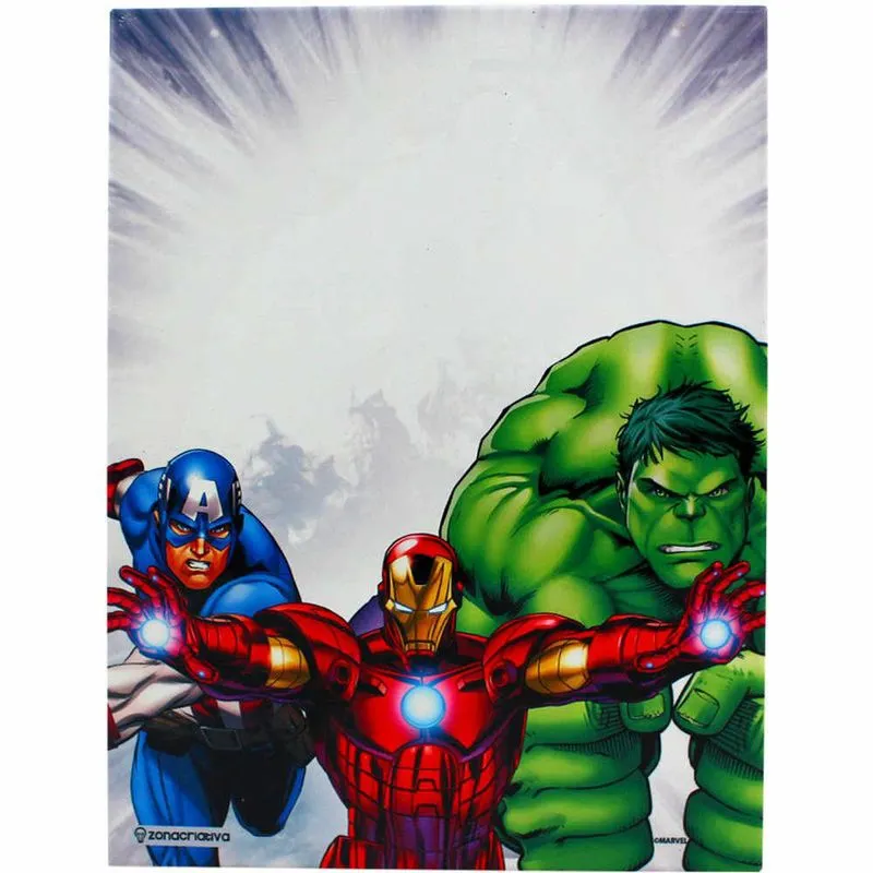 Quadro Em Metal Com Caneta Marvel 26 x 19 Cm