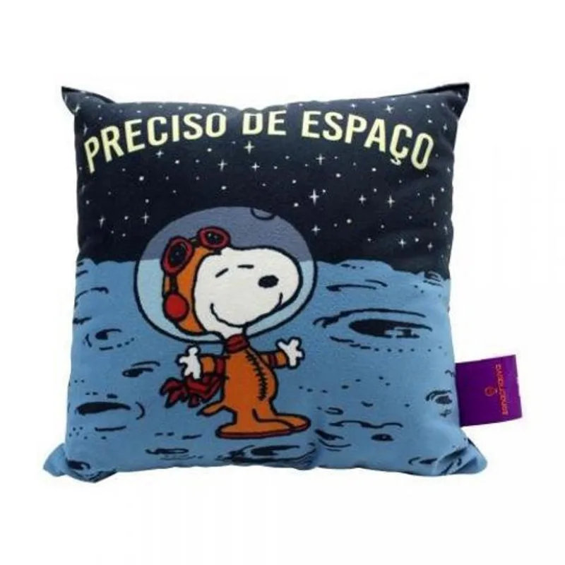 Almofada Fibra Veludo 25X25Cm Space Snoopy