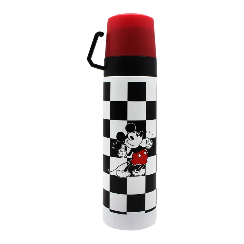 Garrafa Térmica com Xicara Mickey Xadrez Disney