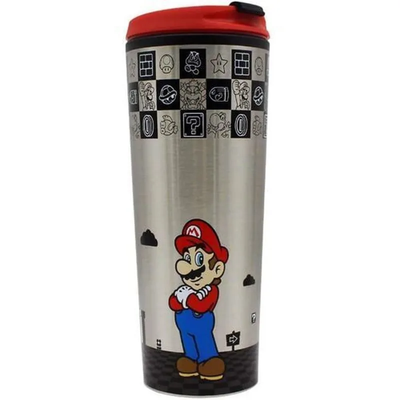 Copo Viagem Metal 450ml Mário Bros