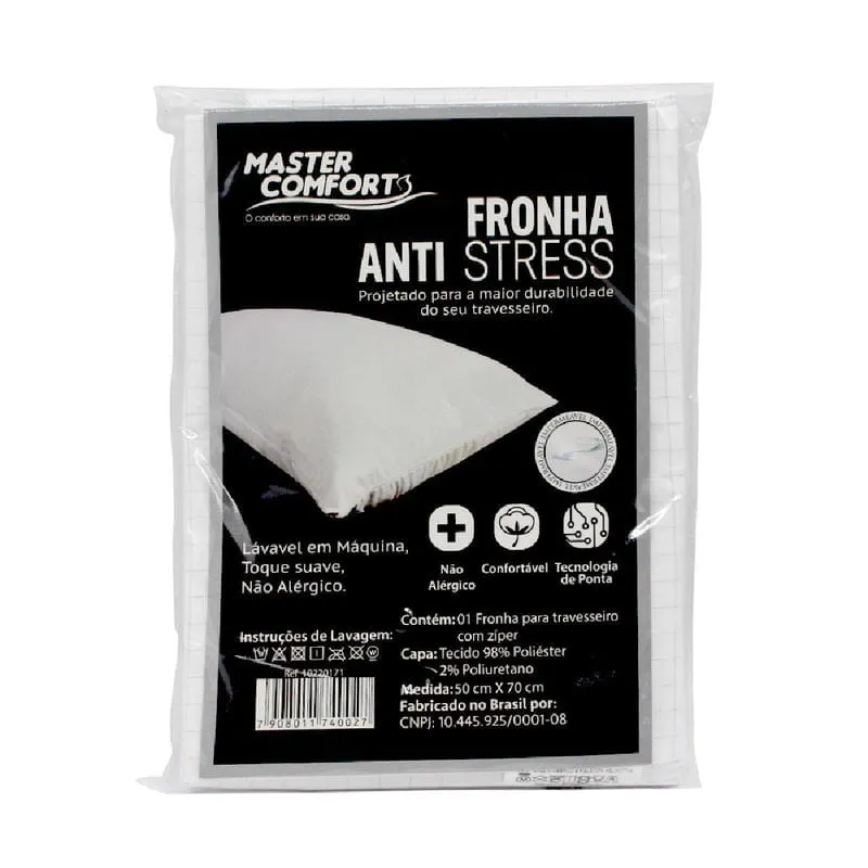 Capa De Travesseiro Impermeável Anti-Stress 70X50Cm