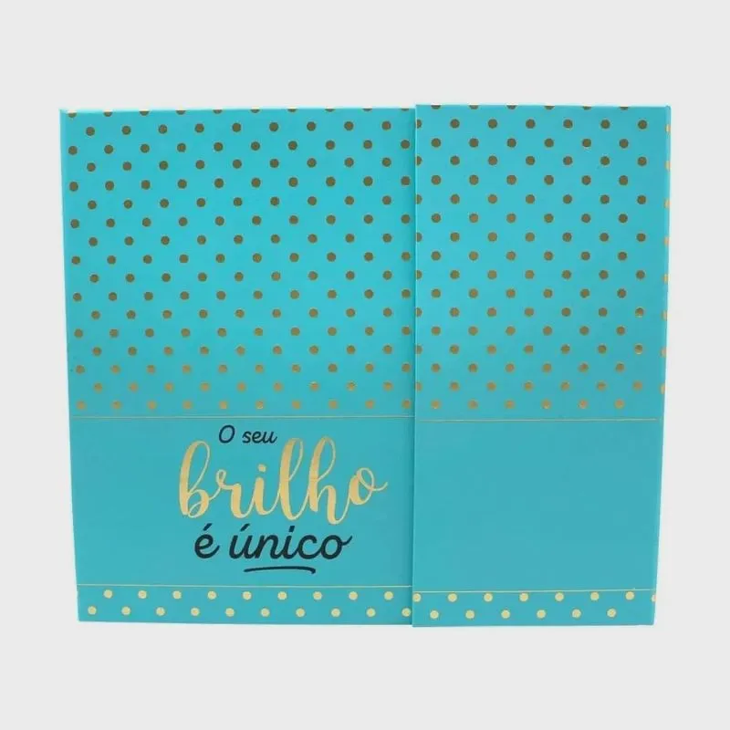 Planner Capa Dura Brilho Zona Criativa Azul
