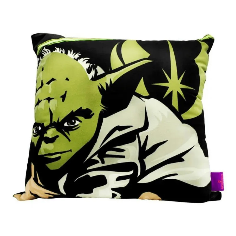 Almofada De Veludo Mestre Yoda Star Wars Zona Criativa 10064158