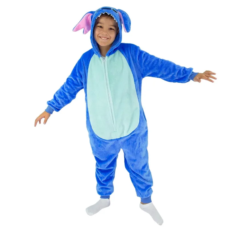 Macacão kigurumi infantil stitch - zona criativa