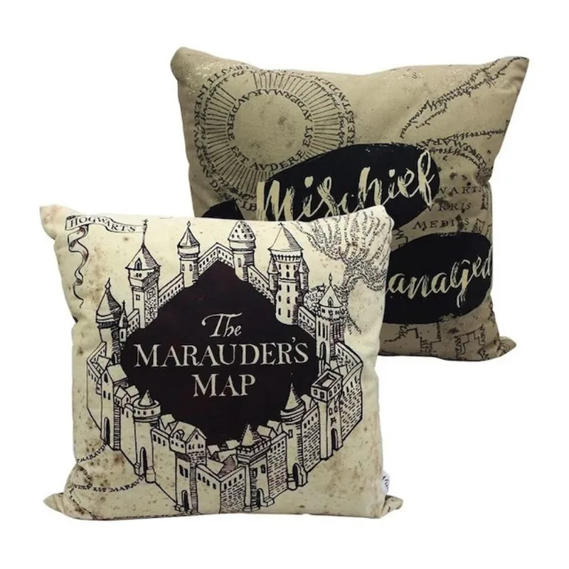 Almofada Fibra Veludo Harry Potter 40X40CM - Mapa do Maroto