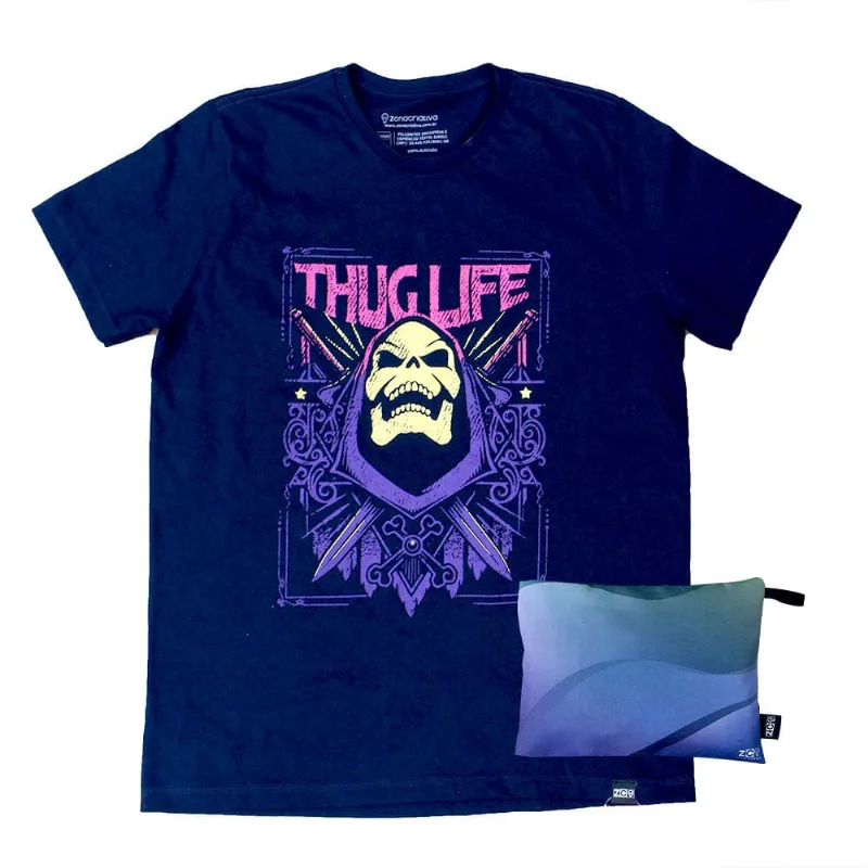 Camiseta Esqueleto Azul - Tam G