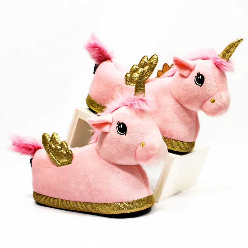 Pantufa 3D Unicórnio com Asas - ZonaCriativa Rosa 3