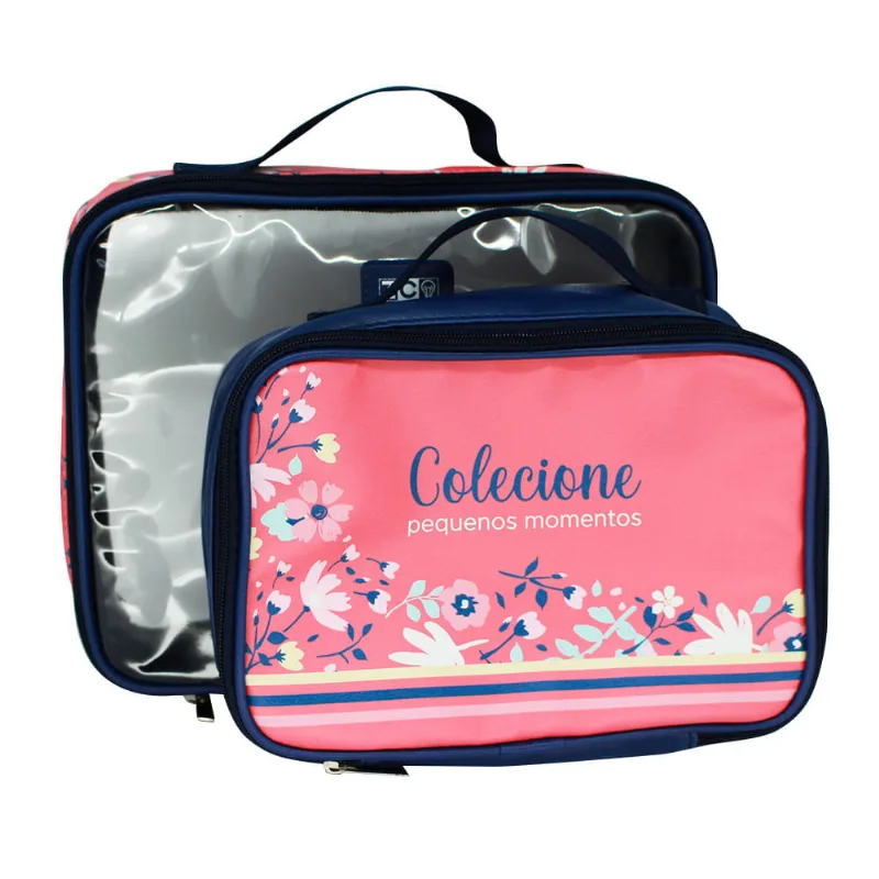 Kit Com 2 Necessaires Viagem Floral – ZonaCriativa
