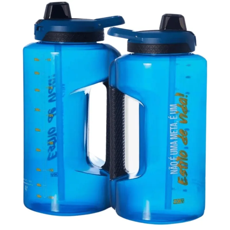Garrafa Whey1,8lt Estilo de vida Azul Zona Criativa