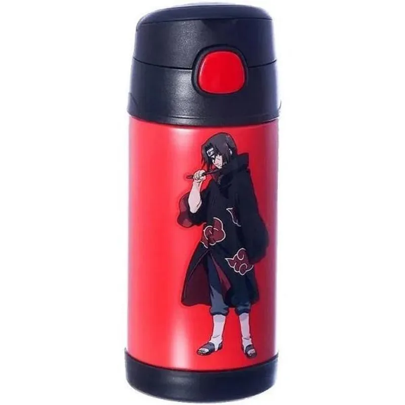 Garrafa Click Com Canudo 300Ml Akatsuki Zona Criativa