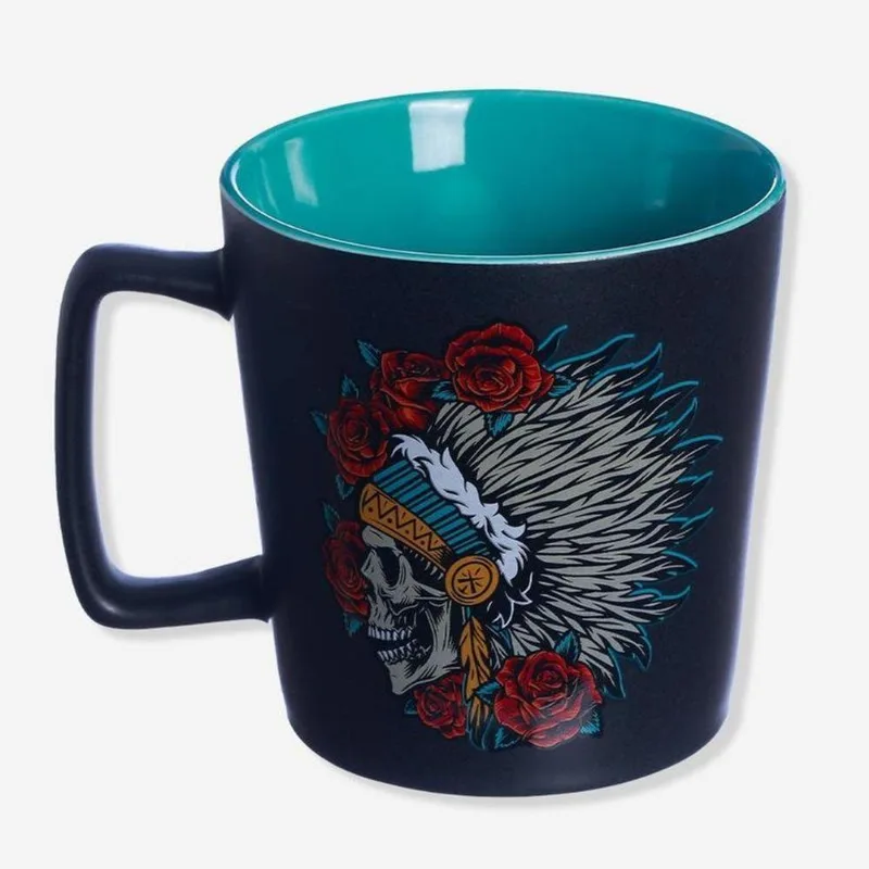Caneca Ceramica Buck 400ml Caveira Cacique
