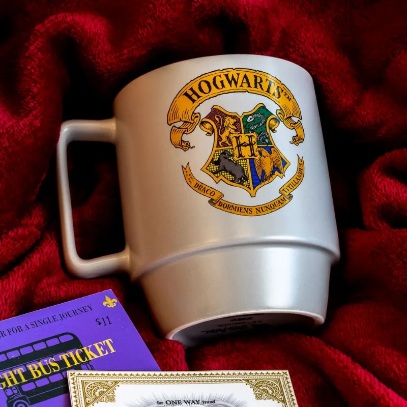 Caneca Geek Harry Potter Brasão De Hogwarts De Cerâmica 400ml Oficial Zona Criativa