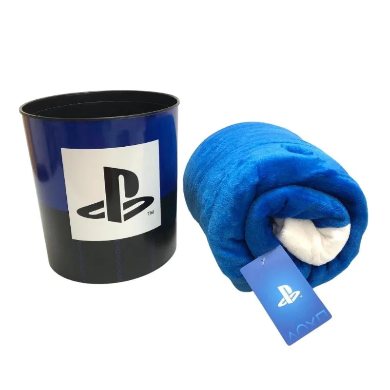 Kit manta + balde pipoca playstation - zona criativa