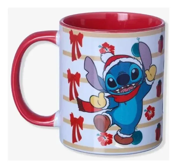 CANECA POP 350ML STITCH NATAL - Manaia Presentes
