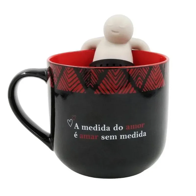 Caneca Com Infusor P/chá A Medida Do Amor 350ml