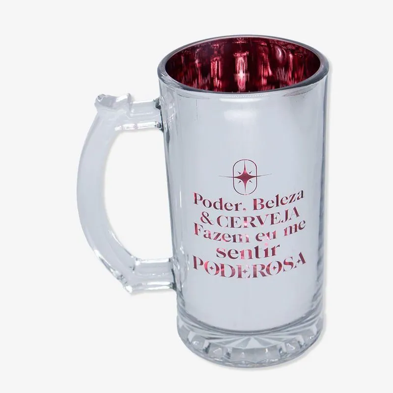 Caneca De Chopp Eletrostática Beleza E Cerveja - Zonacriativa