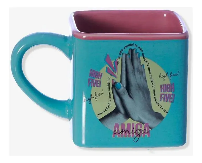 CANECA CUBO 300ML AMIGA HIGH FIVE - Manaia Presentes