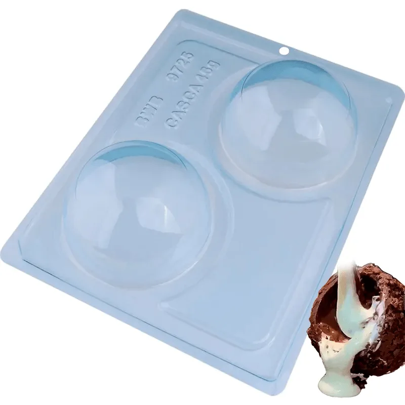 Forma de Acetato C/Silicone 3 Partes Para Chocolate Esfera 9cm (9725) BWB FORMA SILIC ESFERA 90MM REF9725 BWB
