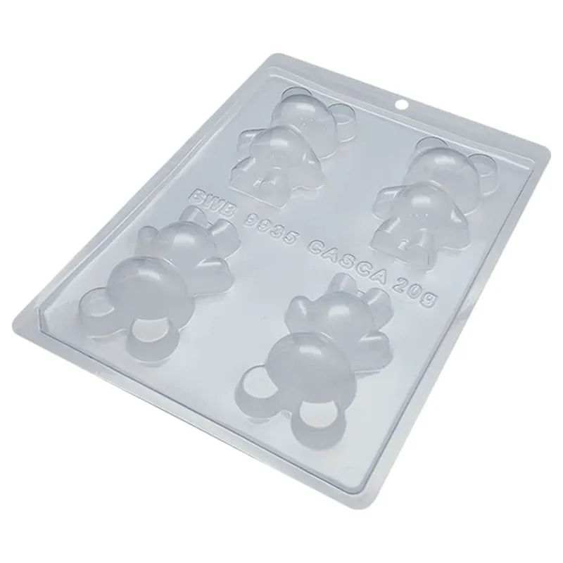 Forma PVC Silicone Ursinho Pequeno c/4 Cavidades - BWB