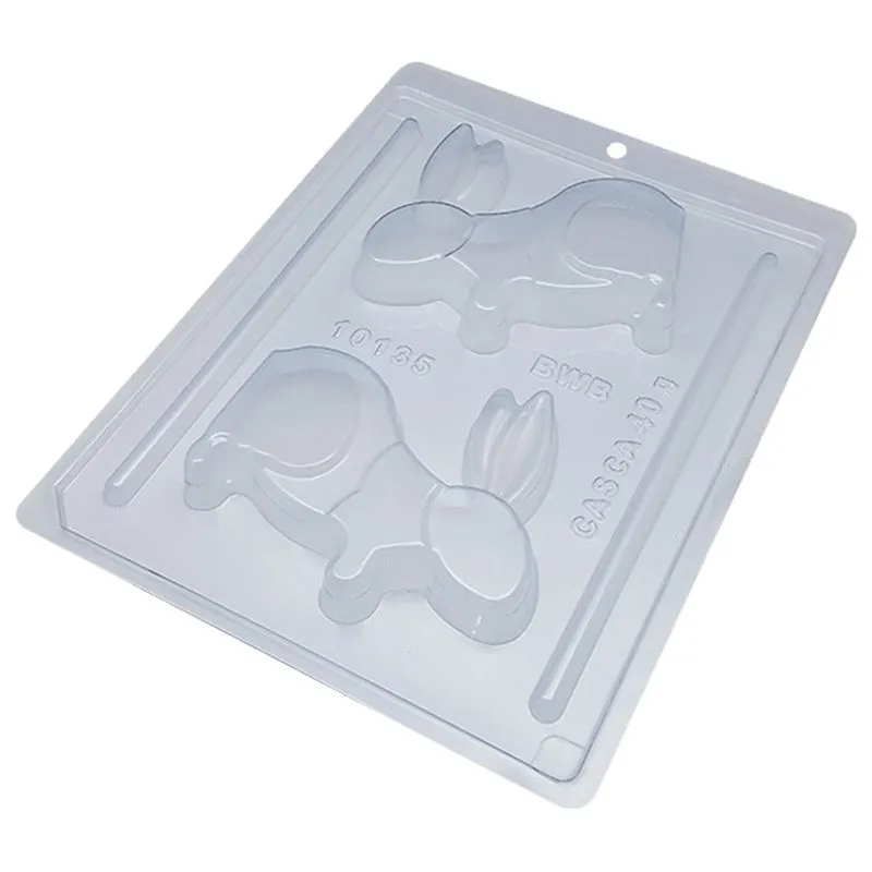 Forma Silicone Coelho Pulando 2 Cavidades - BWB