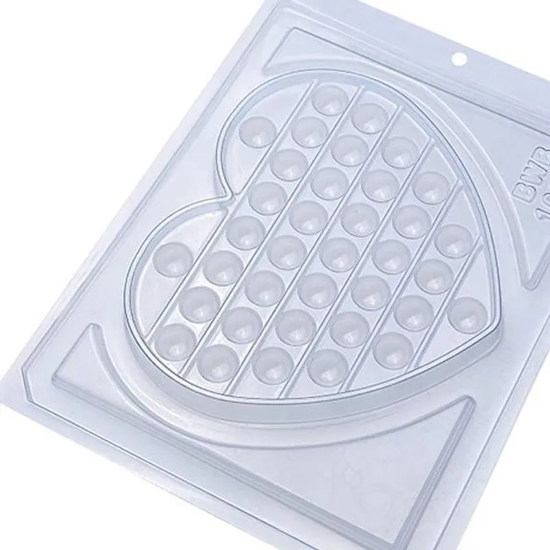 Forma Para Chocolate Com Silicone Popit Coração 10273 1unid