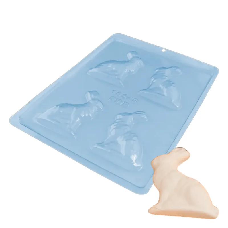 Forma de Acetato Simples Para Chocolate Aplique Animais (10424) BWB FORMA PVC COELHO 2 REF10548 BWB