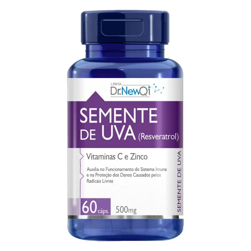 Resveratrol Semente De Uva 500mg 60 Caps Dr New Qi