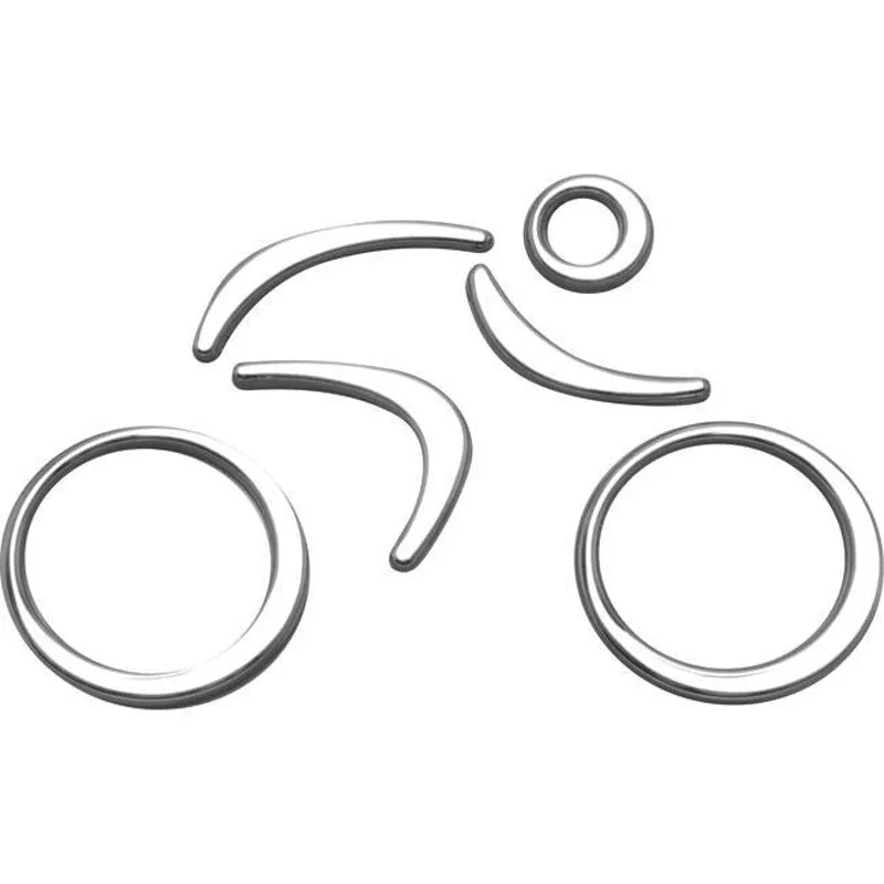 Emblema Adesivo Ciclista Cromado Golf 1.6 Total Flex 4P