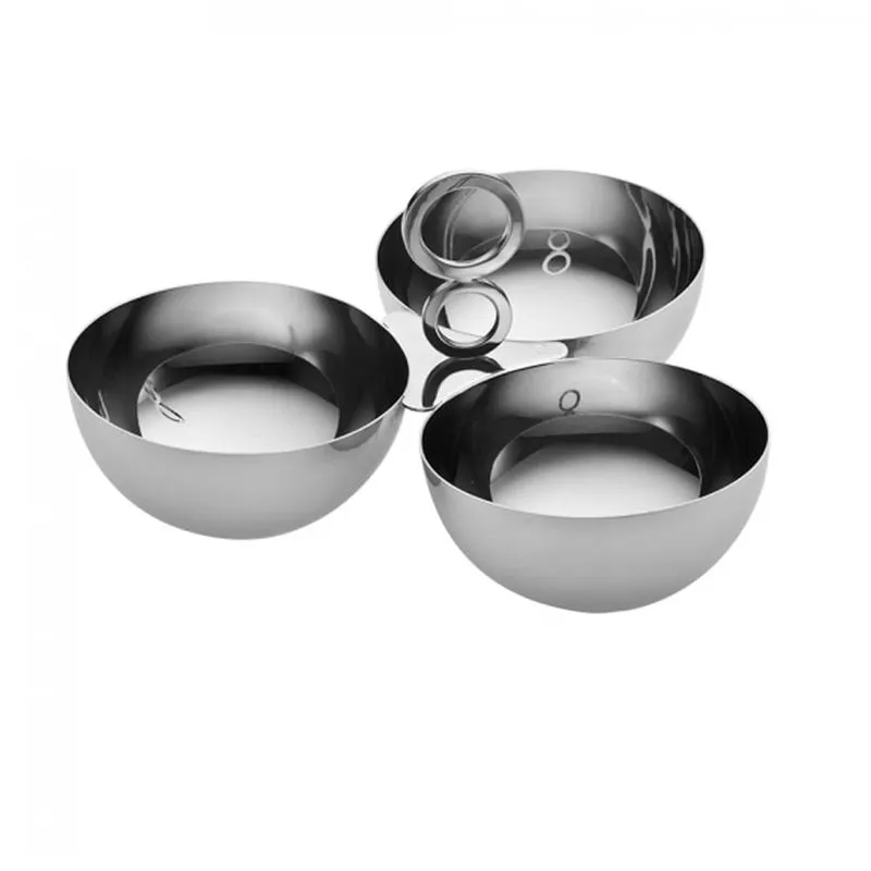 Porta Aperitivo Triplo Sunset Grande Inox Riva