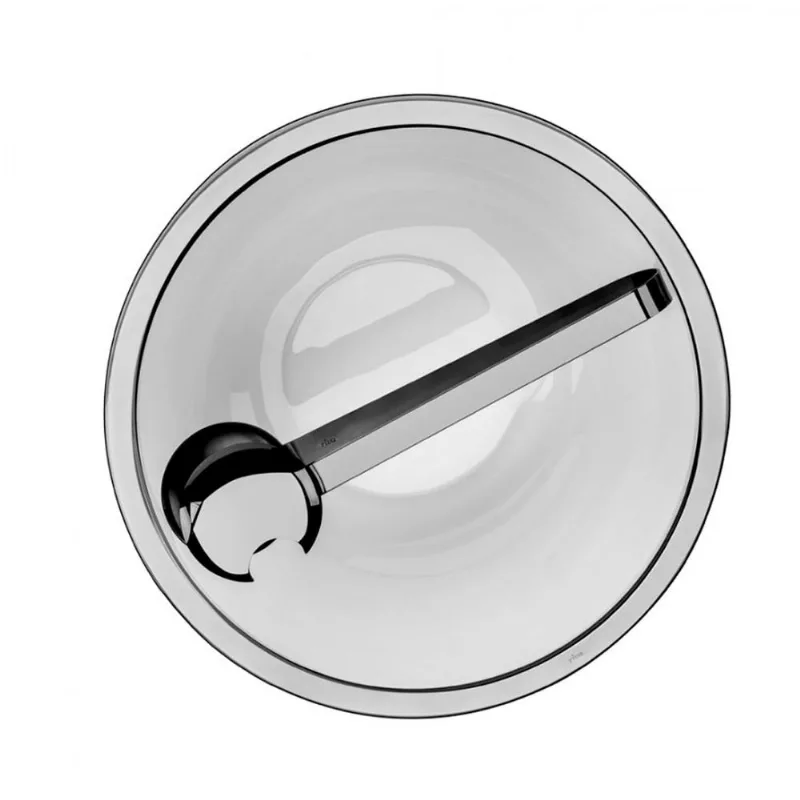 Saladeira Milan Jateada Com Pegador Inox Riva