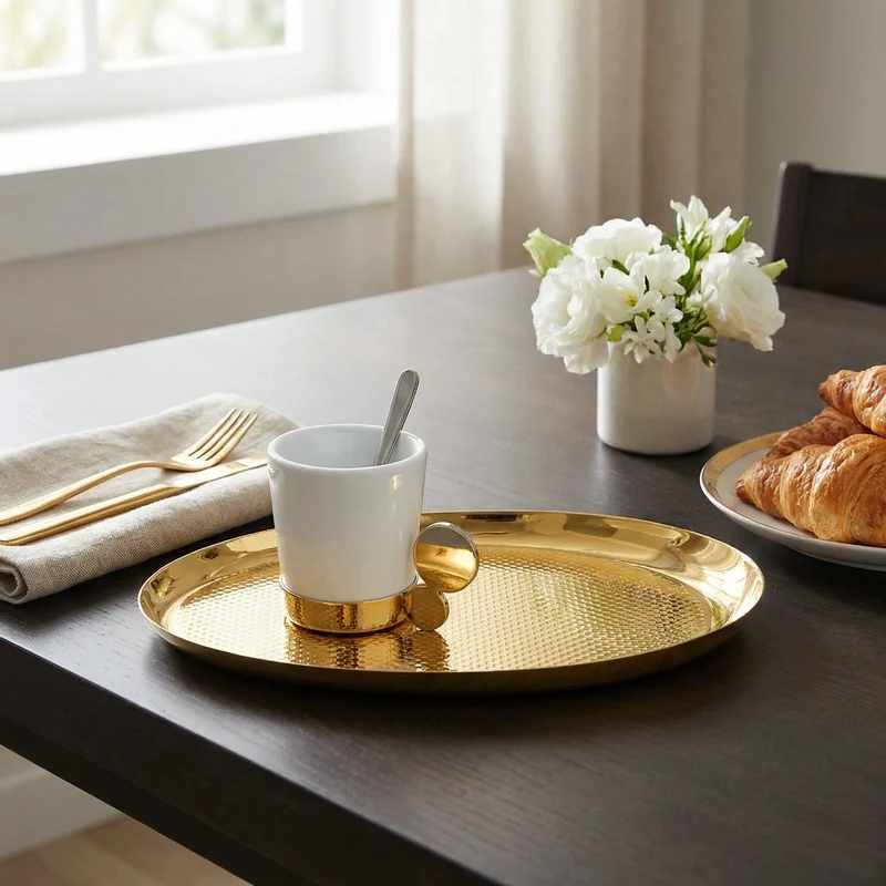 Salvinha Sarezzo Oval Inox com Revestimento em Ouro 24K Riva