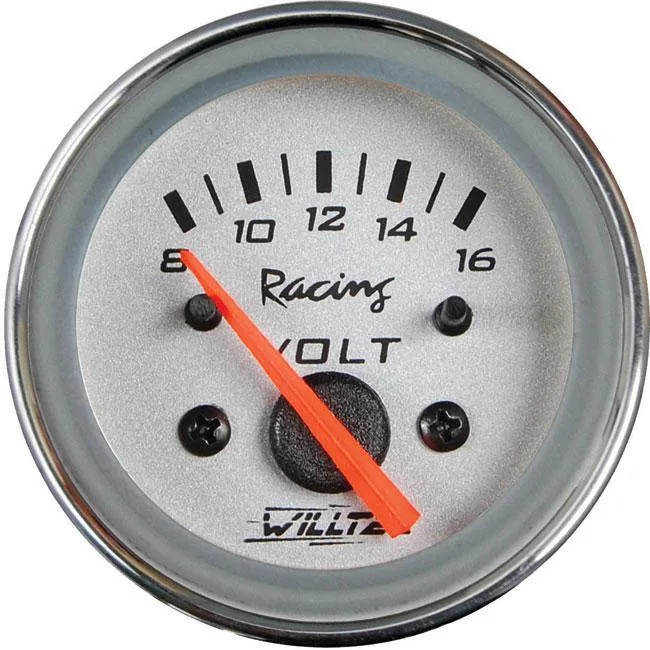 Voltímetro 52 Mm 8-16v Vw Saveiro Fundo Cinza