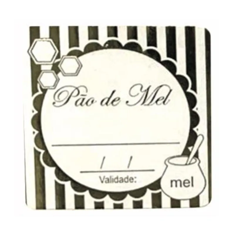 Etiqueta Pão De Mel Quadrado Ouro 2499 Com 50 Unidades Ideia