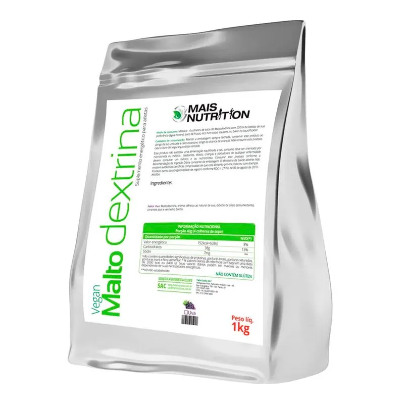 Carboidrato Maltodextrina Sabor Uva - Wvegan - 1Kg