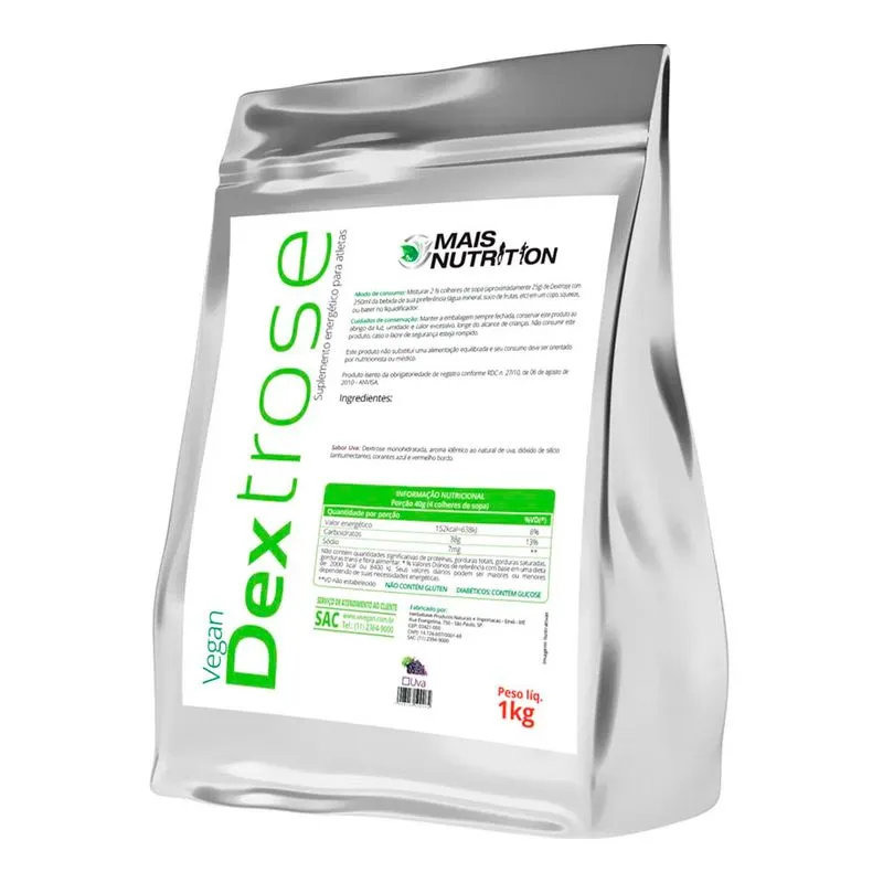 Carboidrato Dextrose Sabor Uva - Wvegan - 1Kg