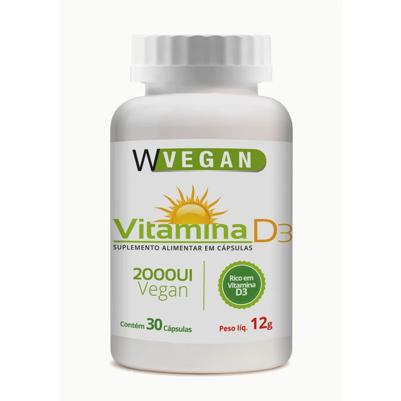 Vitamina D3 2000 UI 30 capsulas WVegan 2.000UI Vegano