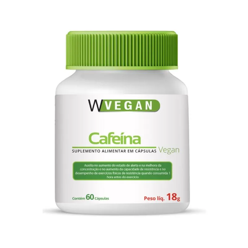 Cafeina 200mg 60 capsulas WVegan Cafeína