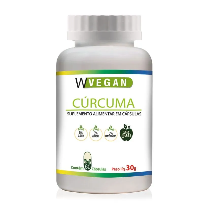 Curcuma 500mg 60 capsulas WVegan Cúrcuma
