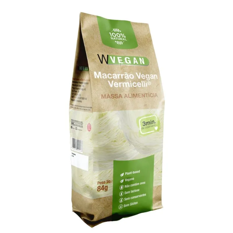 Macarrão Vegan Vermicelli 84g Wvegan Macarrao Vegan Vermicelli 84g