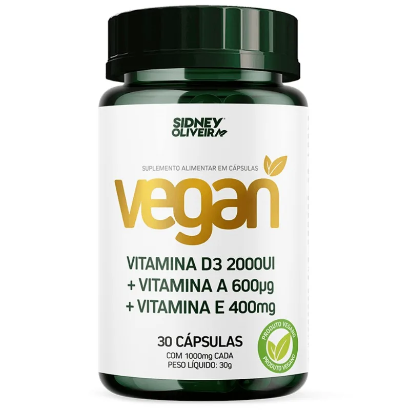 Vitamina A+D+E Vegana com 30 comprimidos