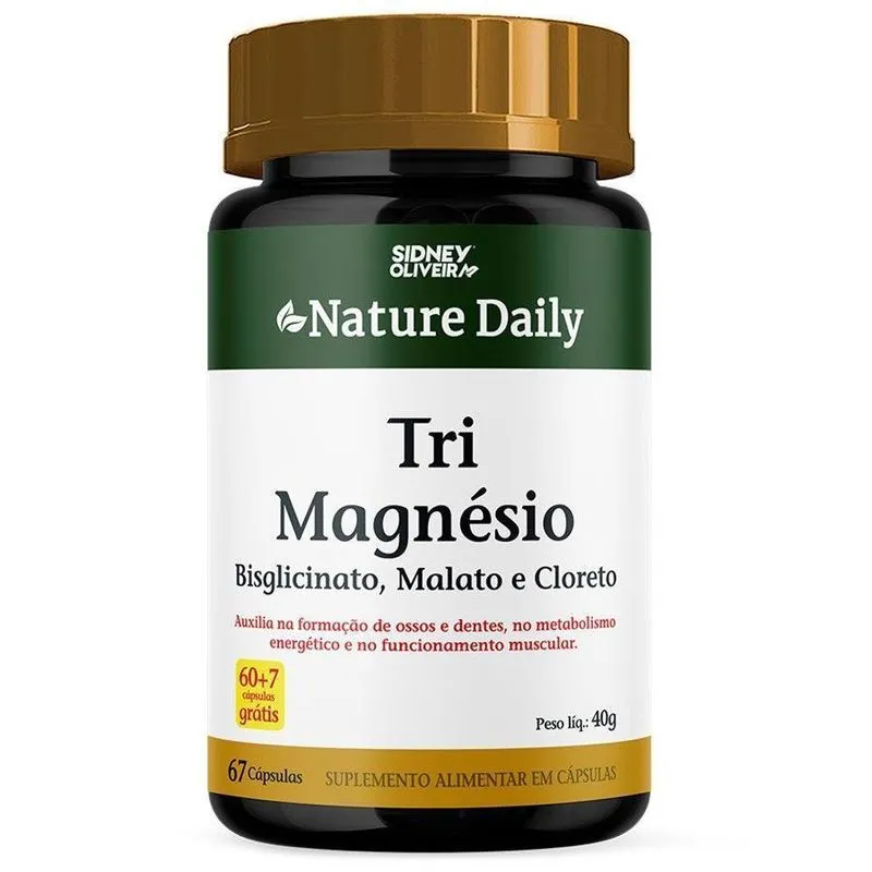 Tri Magnésio 60 Capsulas Nature Daily